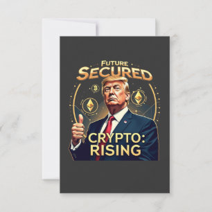 Carte De Remerciements Jour d'investiture de Trump Crypto en hausse Aveni