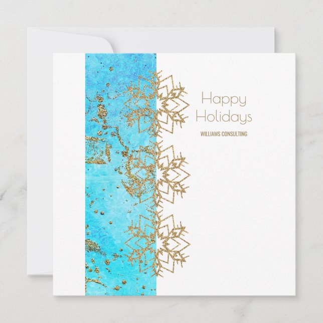 Carte De Remerciements Jour d'or et d'aquarelle (Devant)