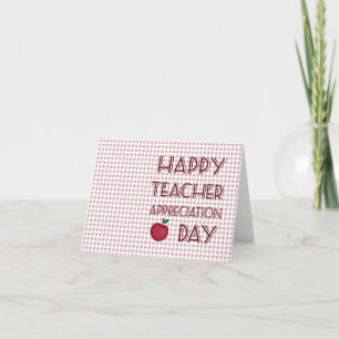 Carte De Remerciements Journée d'appréciation de l'enseignant