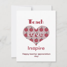 Carte De Remerciements Journée d'appréciation de l'enseignant