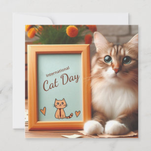 Carte De Remerciements Journée internationale du chat