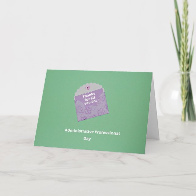 Carte De Remerciements Journée professionnelle administrative (Devant)