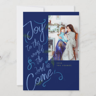 Carte De Remerciements Joy To The World Photo Christmas Card