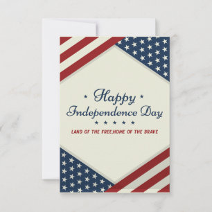 Carte De Remerciements Joyeuse fête 4 juillet l'indépendance