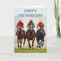 Joyeuse fête des pères avec des chevaux de course 
