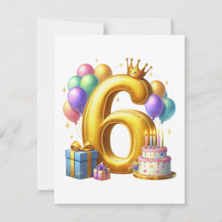 Carte De Remerciements Joyeux 6e Anniversaire