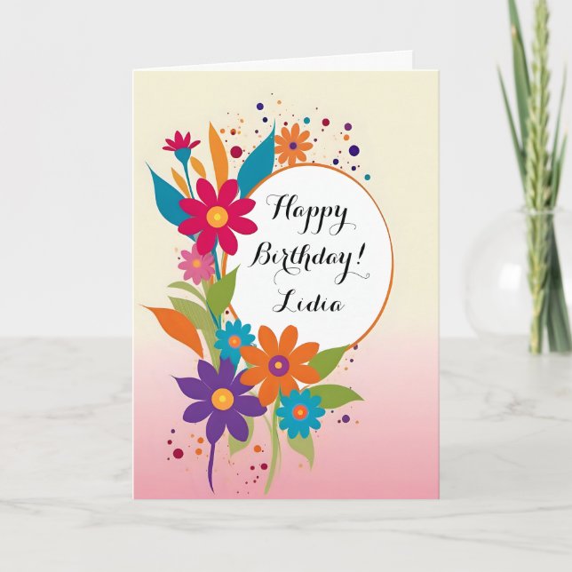 Carte De Remerciements Joyeux anniversaire ! (Devant)