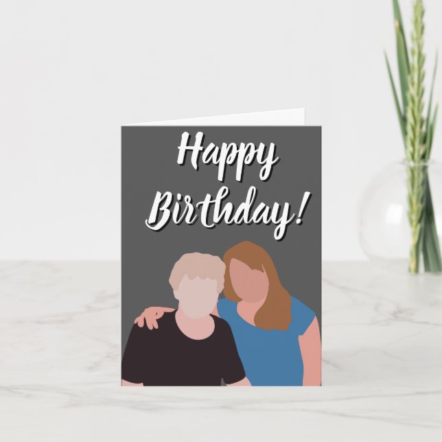 Carte De Remerciements Joyeux Anniversaire À Grand-Mère, Tante, Soeur Etc (Devant)