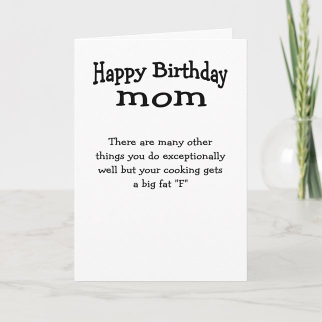 Carte De Remerciements Joyeux anniversaire à maman (Devant)