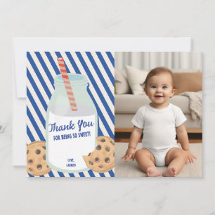 Carte De Remerciements Joyeux Anniversaire Cookie au Lait Chéri