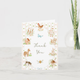 Carte De Remerciements Joyeux Anniversaire de Ferme Grandmillénaire Peint
