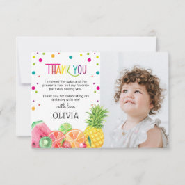Carte De Remerciements Joyeux Anniversaire d'été Tropical Tutti Fruitti M