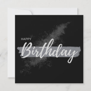 Carte De Remerciements joyeux anniversaire en noir