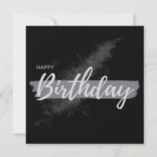 Carte De Remerciements joyeux anniversaire en noir