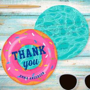 Carte De Remerciements Joyeux Anniversaire Fête au Piscine avec Chambre à