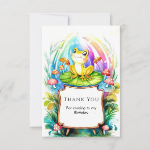Carte De Remerciements Joyeux Anniversaire Grenouille Mignonne