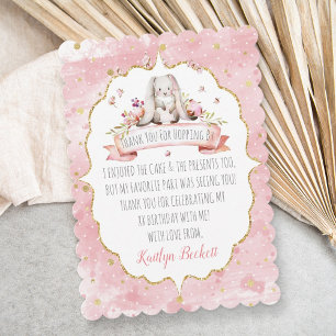 Carte De Remerciements Joyeux Anniversaire Lapin de Pâques