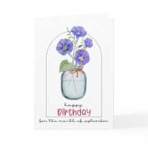 Joyeux anniversaire Mois de naissance Fleur Matin