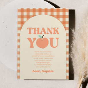 Carte De Remerciements Joyeux Anniversaire Orange Pêche Douce