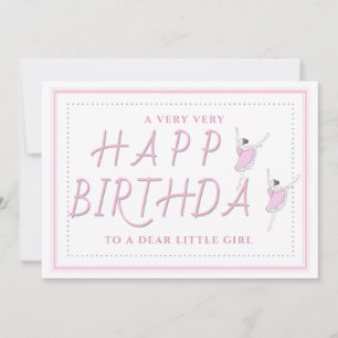 Carte De Remerciements Joyeux anniversaire Pink Ballerina Chère fille