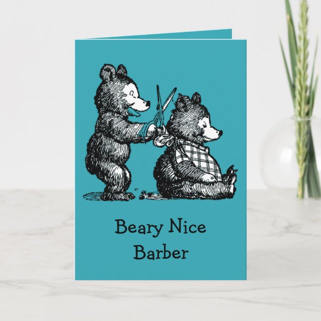 Carte De Remerciements Joyeux anniversaire pour Barber (Devant)