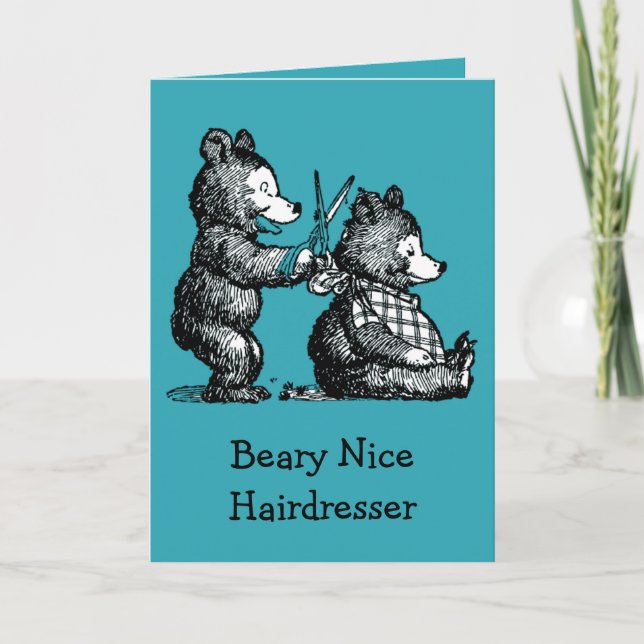 Carte De Remerciements Joyeux anniversaire pour coiffeur (Devant)