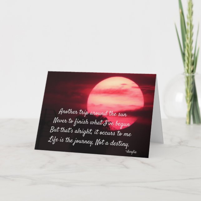 Carte De Remerciements Joyeux anniversaire pour moi - Un autre voyage aut (Devant)