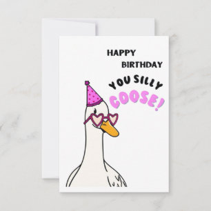 Carte De Remerciements Joyeux Anniversaire Vous Silly Goose
