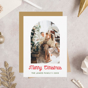 Carte De Remerciements Joyeux Arche de Noël Photo Famille de vacances Car