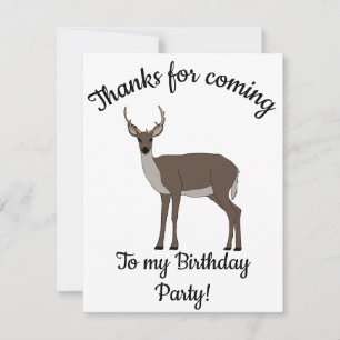 Carte De Remerciements Joyeux B-day Buck Deer Animal