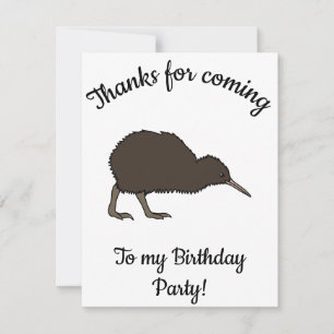 Carte De Remerciements Joyeux B-day Kiwi oiseau tropical