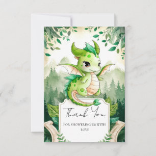 Carte De Remerciements Joyeux Baby shower Dragon