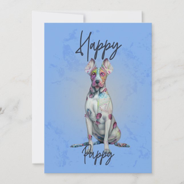 Carte De Remerciements Joyeux chiot - Chien propriétaires design -Chiens  (Devant)