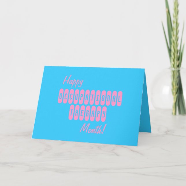 Carte De Remerciements Joyeux Mois de thérapie professionnelle (Devant)