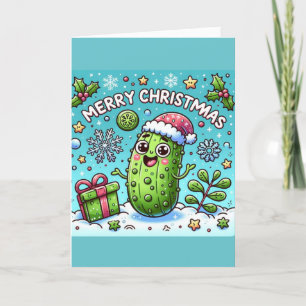 Carte De Remerciements Joyeux Noël avec le chapeau de Noël