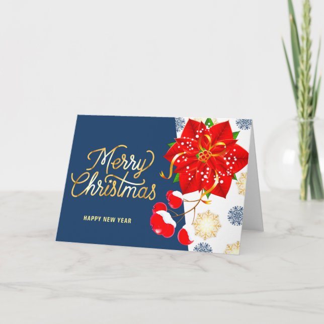 Carte De Remerciements Joyeux Noël Bonne année (Devant)