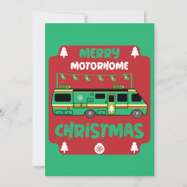 Carte De Remerciements Joyeux Noël de Motorhom RV (Devant)