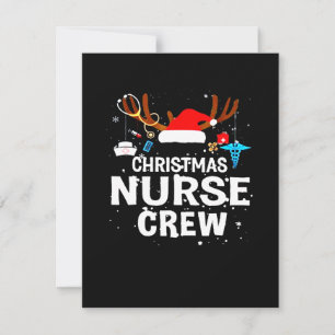 Carte De Remerciements Joyeux Noël   Équipage des infirmières de Noël