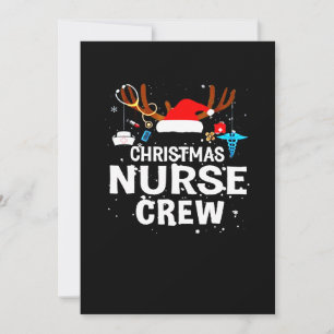 Carte De Remerciements Joyeux Noël   Équipage des infirmières de Noël