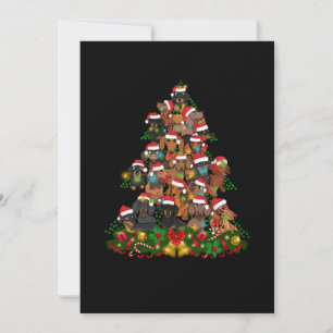 Carte De Remerciements Joyeux Noël  Lumières sur les arbres de Noël des c