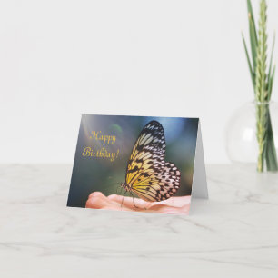Carte De Remerciements Joyeux papillon amical d'anniversaire