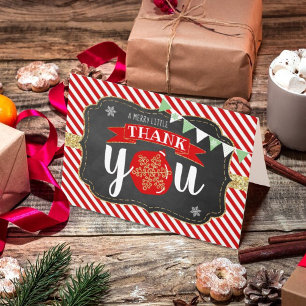 Carte De Remerciements Joyeux petit Noël Anniversaire Photo