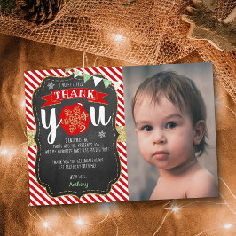 Carte De Remerciements Joyeux petit Noël Anniversaire Photo
