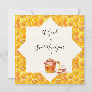Carte De Remerciements Joyeux Rosh Hashanah Nouvel An juif miel et pomme