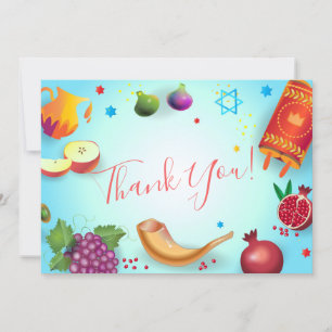 Carte De Remerciements Joyeux Rosh Hashanah Nouvel An juif miel et pomme