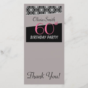 Carte De Remerciements Joyeux soixantième anniversaire