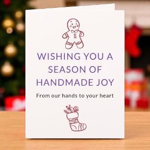 Carte De Remerciements Joyeux vacances Whimsical Petite entreprise Noël