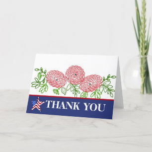 Carte De Remerciements Joyeux Vétérinaire Fleur de Pavot