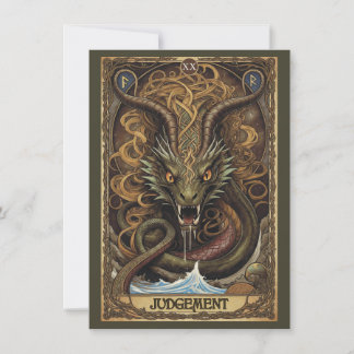 Carte De Remerciements Judgement Norse Tarot Art Flat Thank You Card