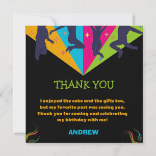 Carte De Remerciements Jump Party Trampoline saut Anniversaire